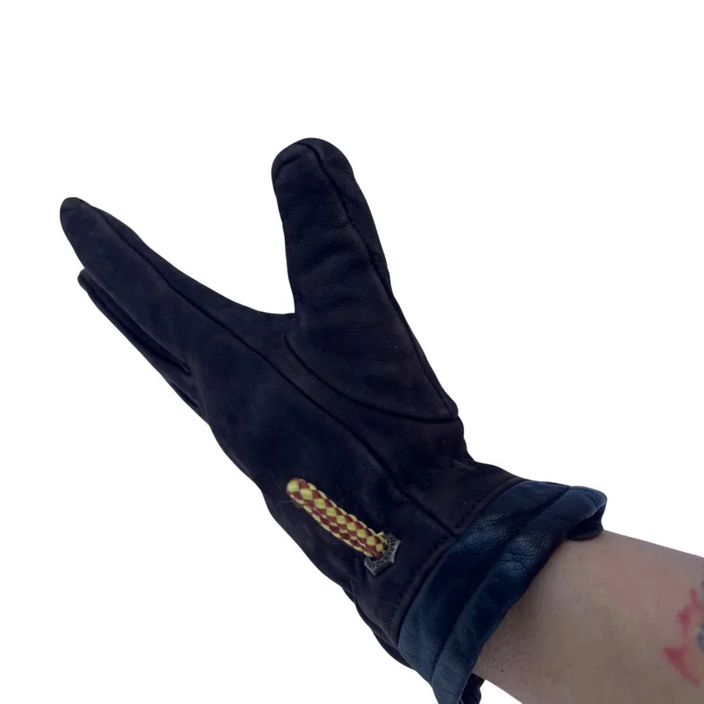 Timberland Genuine Leather Gloves Plaid Lined Women’s L Tag Fits Small